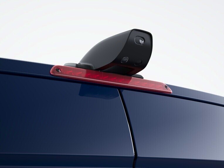 The reversing camera at the rear of the Mercedes-Benz Sprinter Panel Van.