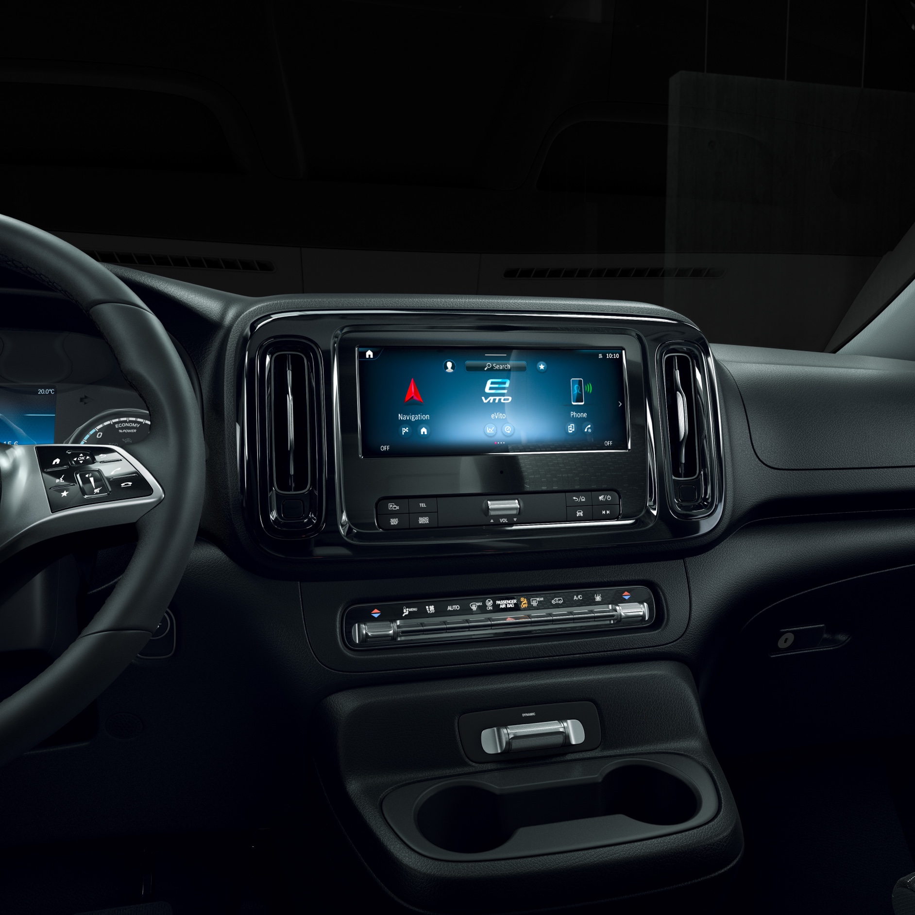 Intelligent Connectivity | Mercedes-Benz Vans The MBUX multimedia system in the Mercedes-Benz eVito.