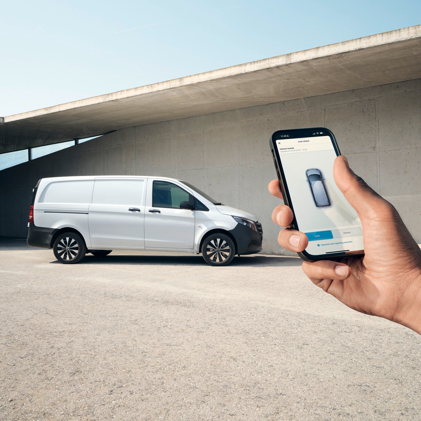 Manage your fleet with Mercedes-Benz Connectivity Services.