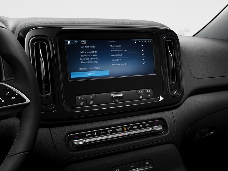 MBUX multimedia system of the Mercedes-Benz Vito.