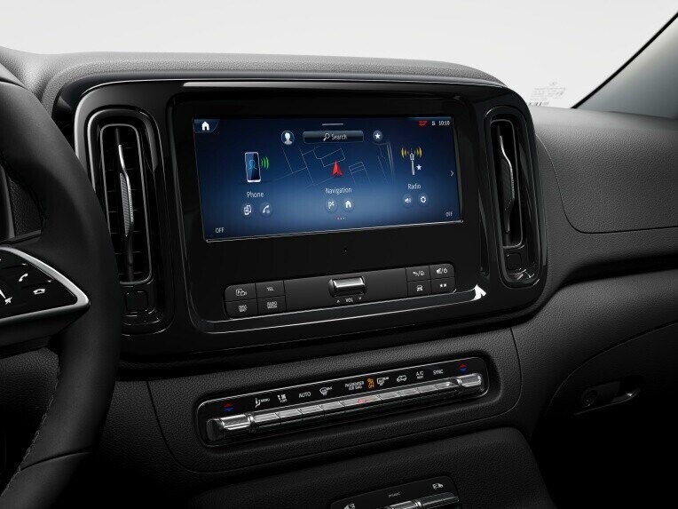 Navigation in the Mercedes-Benz Vito.