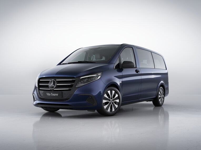 The Vito Tourer SELECT is the mid-size van for particularly sophisticated, comfortable passenger transport.