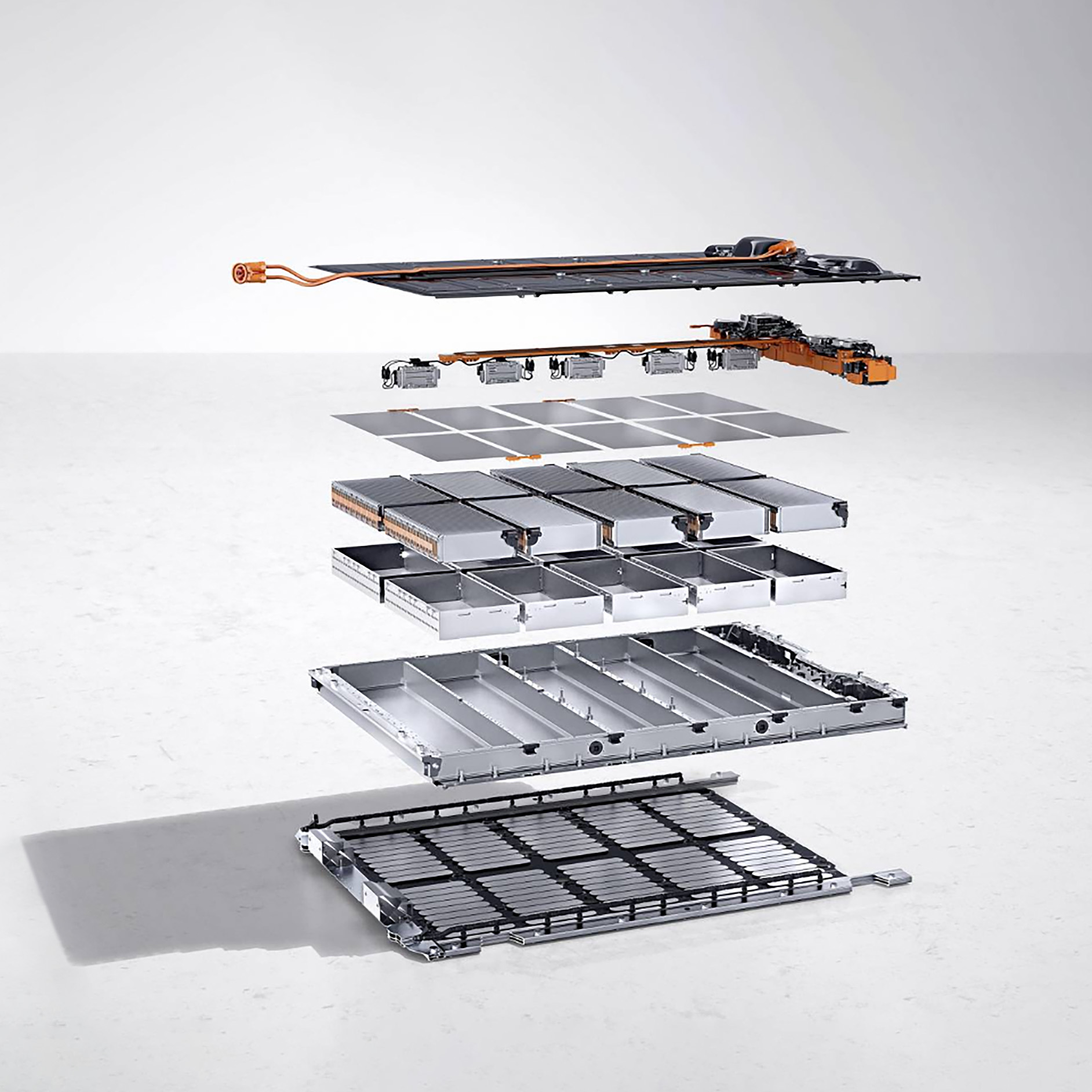 Mercedes-Benz | Electric Vehicle Service | Battery certificate An illistration of a battery in layers to symbolise electrical service.