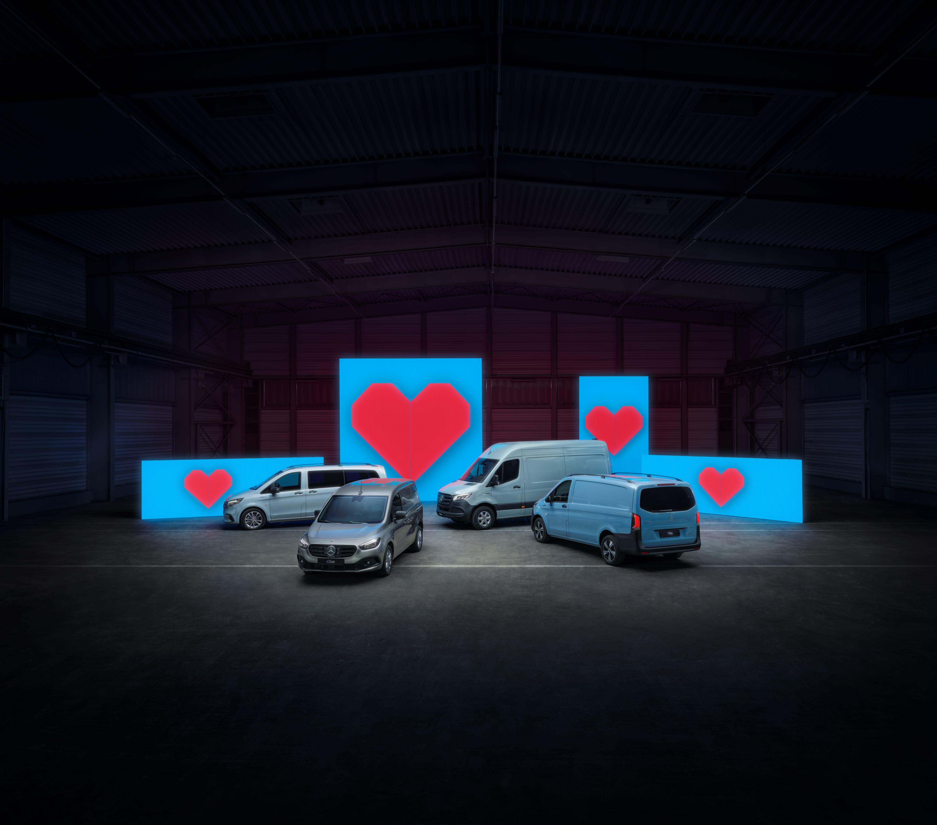 Electric vans | eSprinter, eVito and eCitan | Mercedes-Benz The Mercedes-Benz eSprinter, eVito and eCitan models as panel vans.