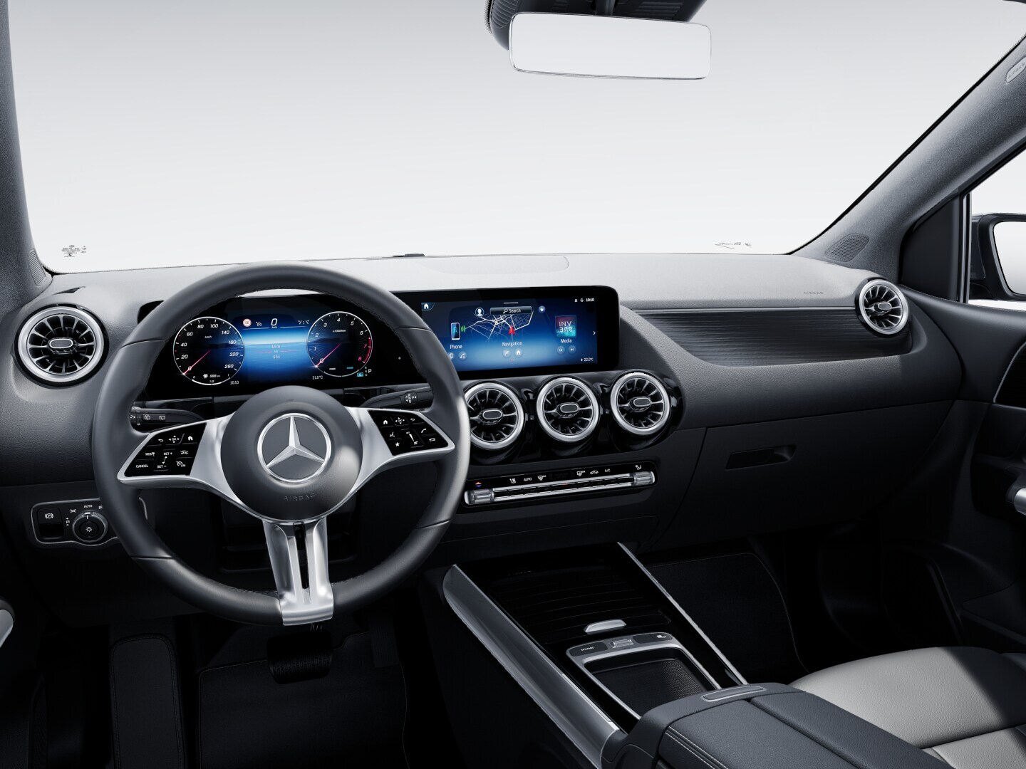 The standard equipment in the Mercedes B-Class interior.