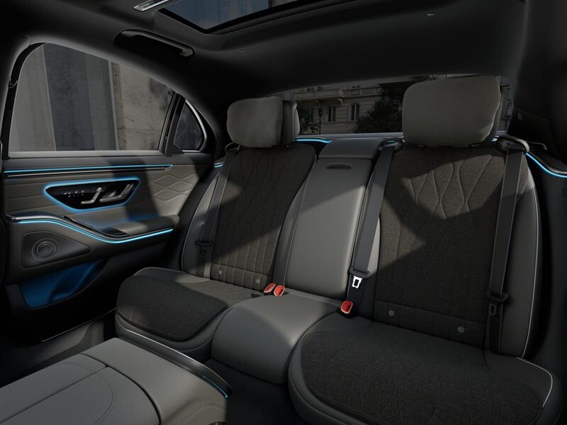 Mercedes-Benz chauffeur car parked on scenic road