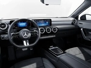 The interior of the Mercedes-Benz A-Class Saloon with the AMG Line equipment line.