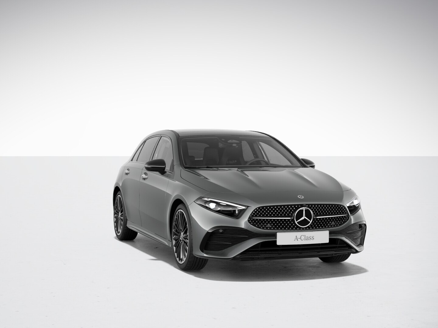 The exterior of the Mercedes-Benz A-Class Hatchback with the Night package.
