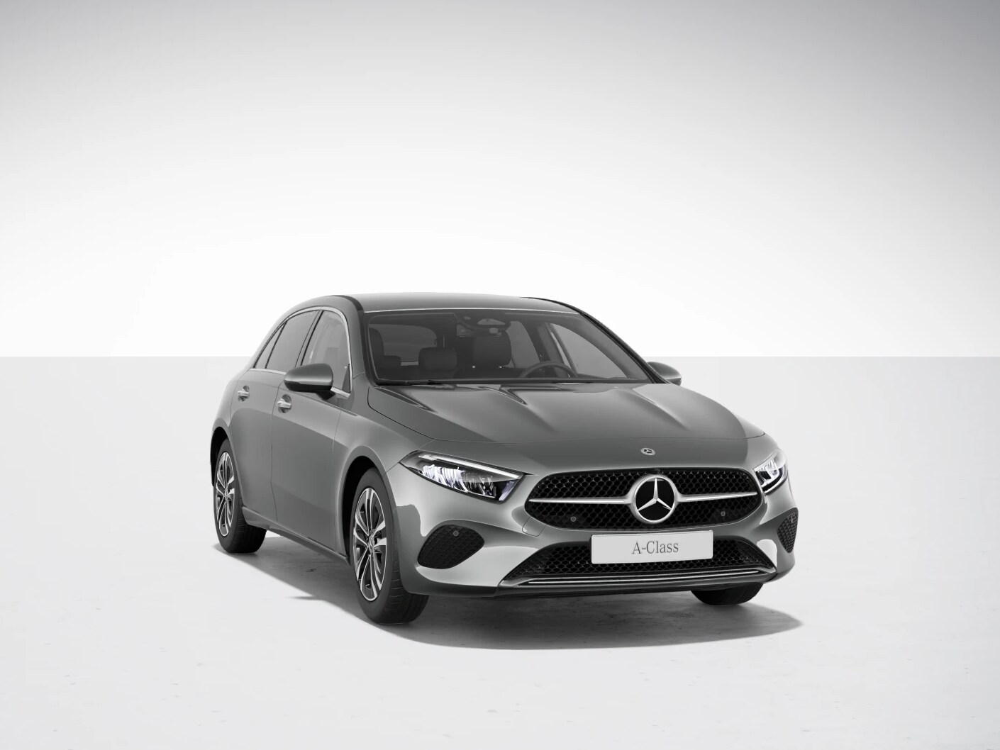 The exterior of the Mercedes-Benz A-Class Hatchback with sport equipment.