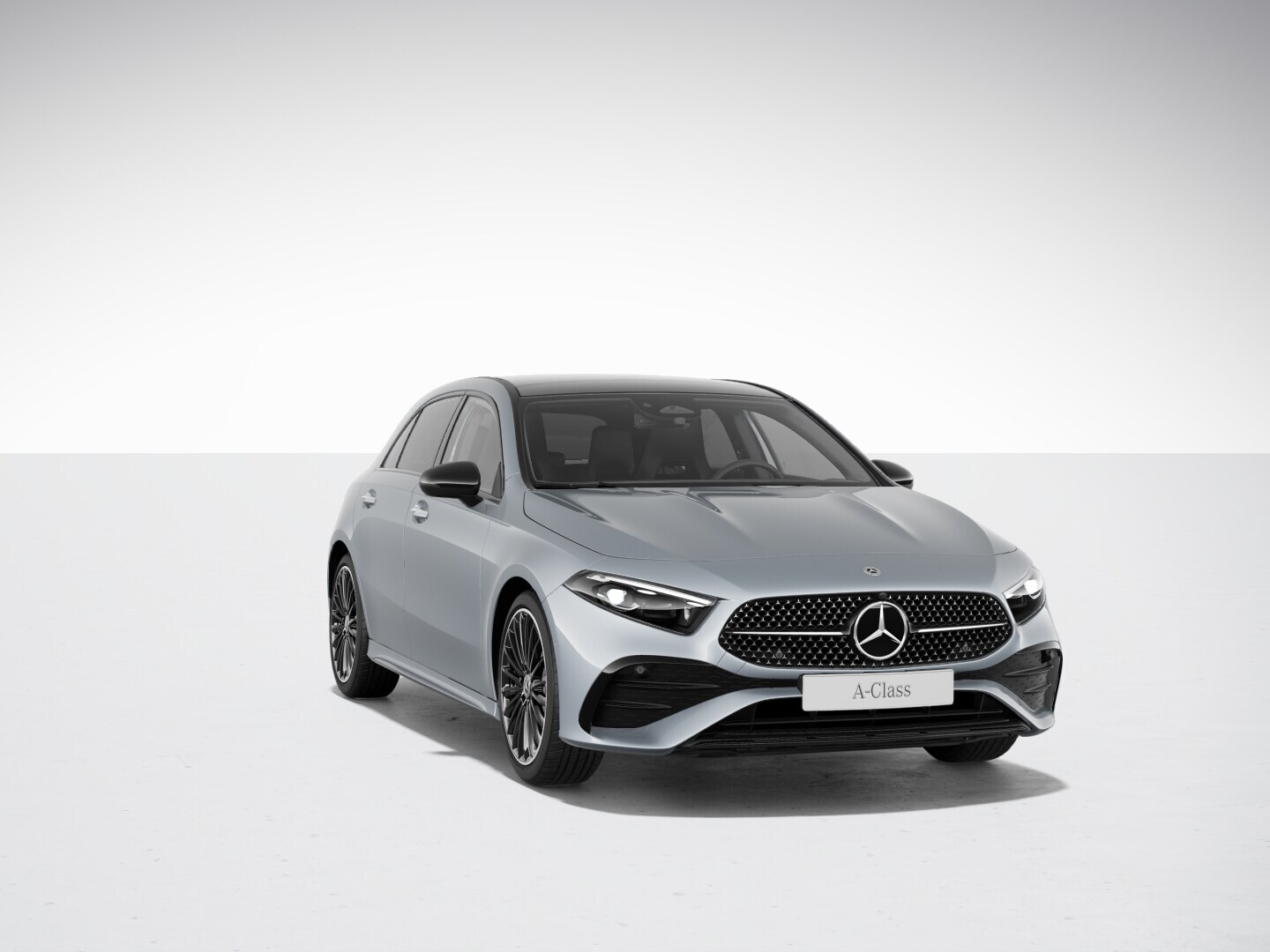 The exterior of the Mercedes-Benz A-Class Hatchback with the Night package.