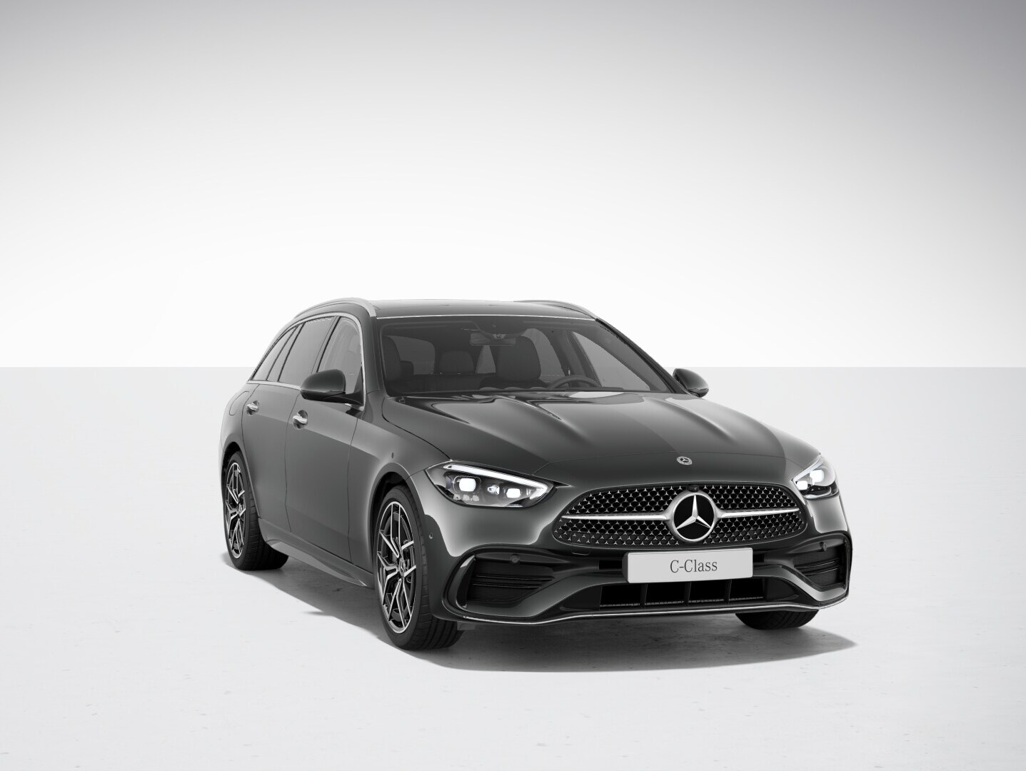 The image shows the Mercedes-Benz C-Class Estate in AMG Line Premium specification