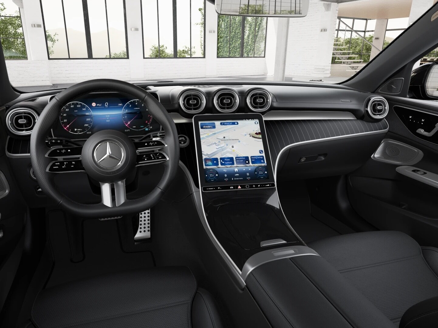 The Mercedes-Benz C-Class Saloon with AMG Line.