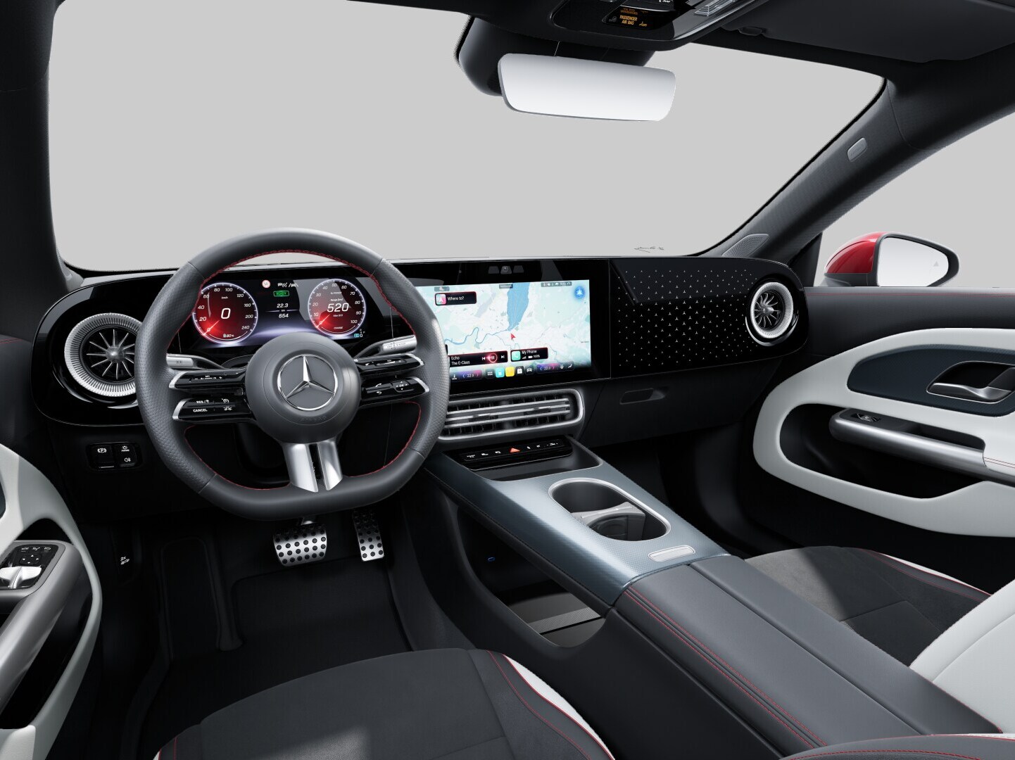 The AMG Line in the all-electric CLA from Mercedes-Benz.