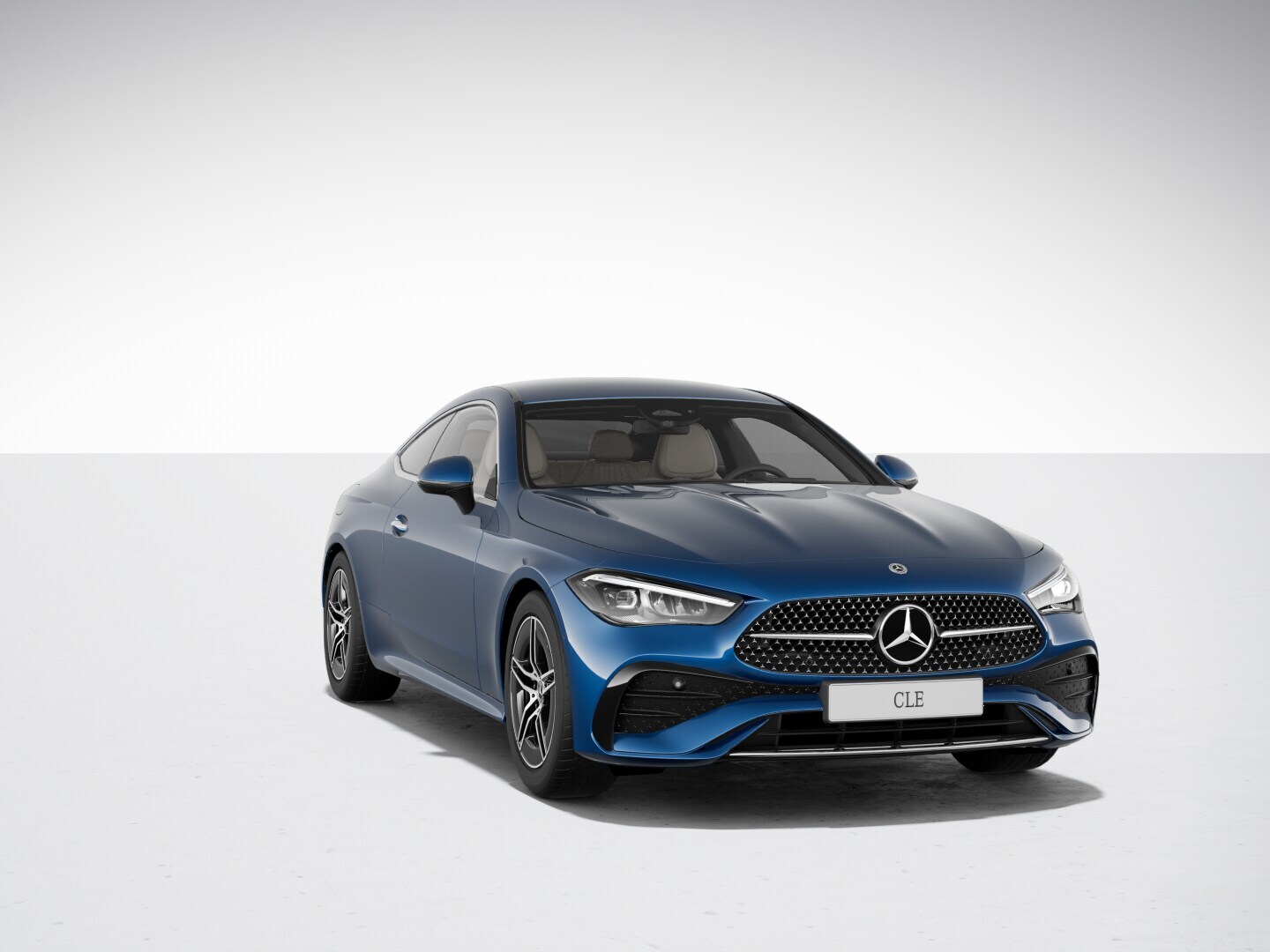 A detailed view of the CLE Coupé luxury car from Mercedes-Benz.