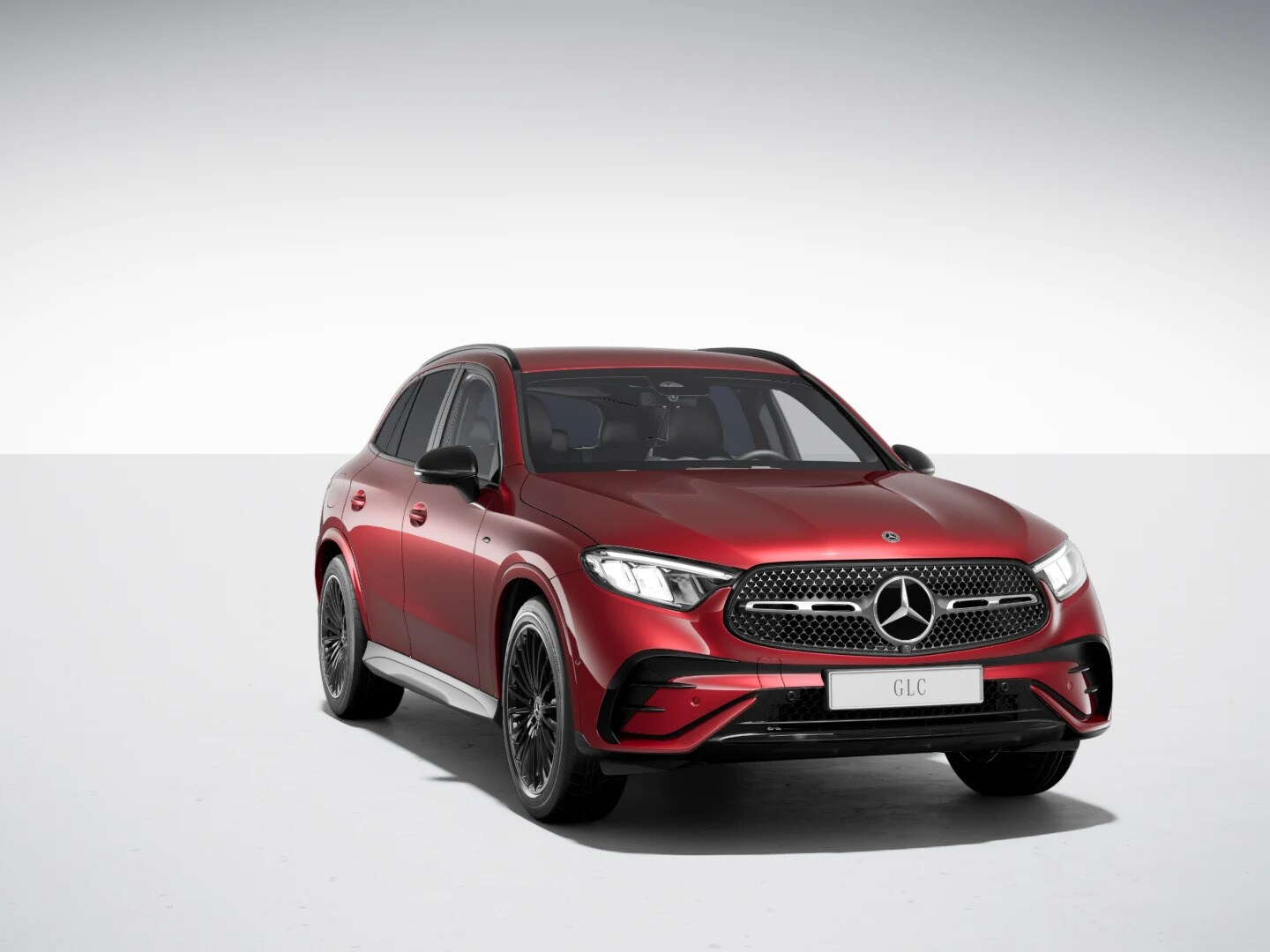 Angled front view of the new Mercedes GLC with AVANTGARDE.