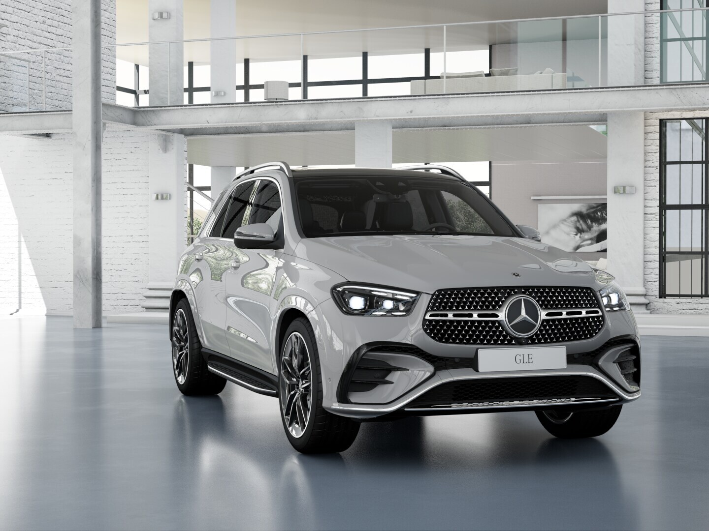 The exterior of the Mercedes-Benz GLE with the AMG Line Premium Plus.