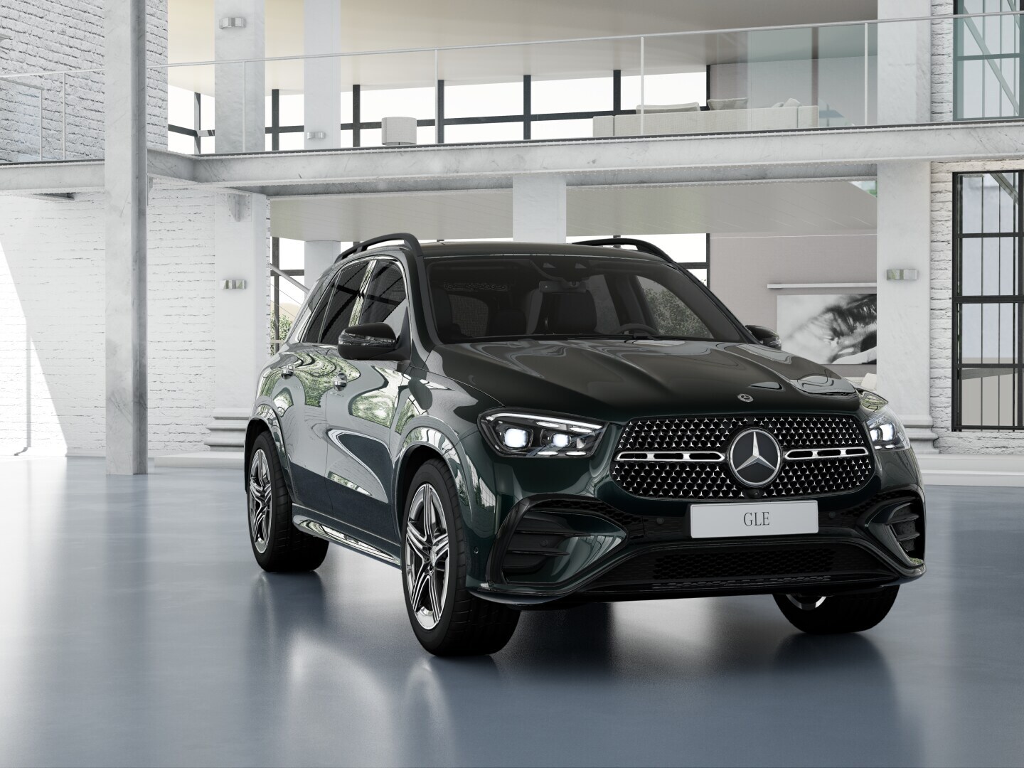 The exterior of the Mercedes-Benz GLE with the AMG Line Premium Plus.