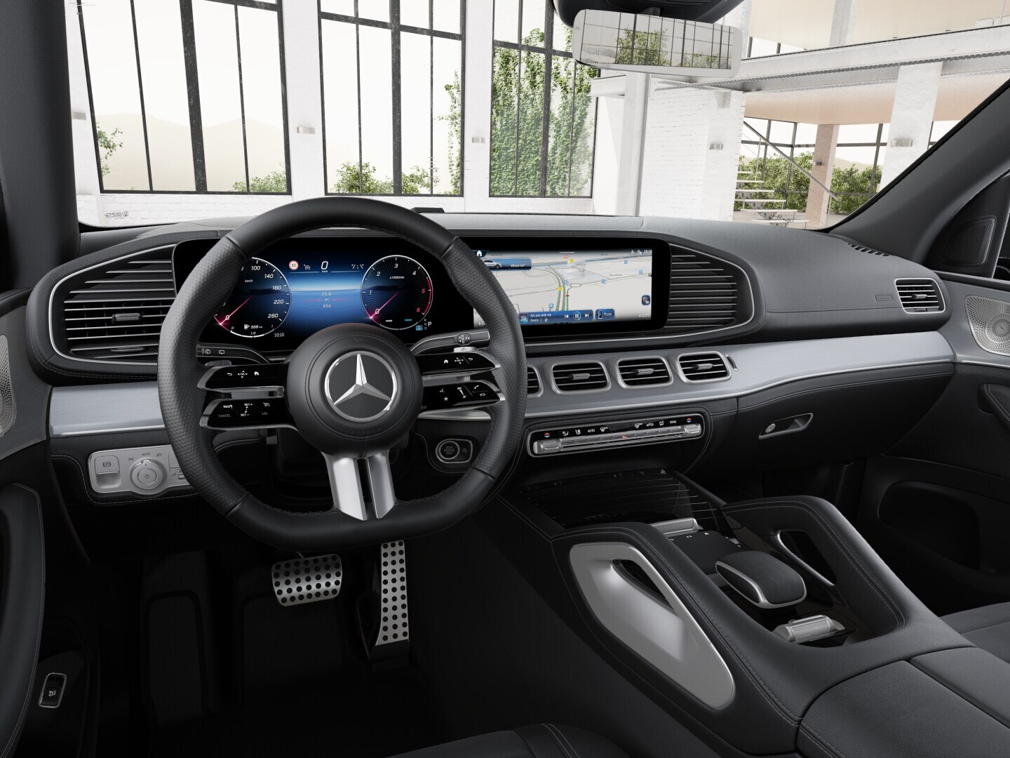 The interior of the Mercedes-Benz GLE with the Urban Edition.