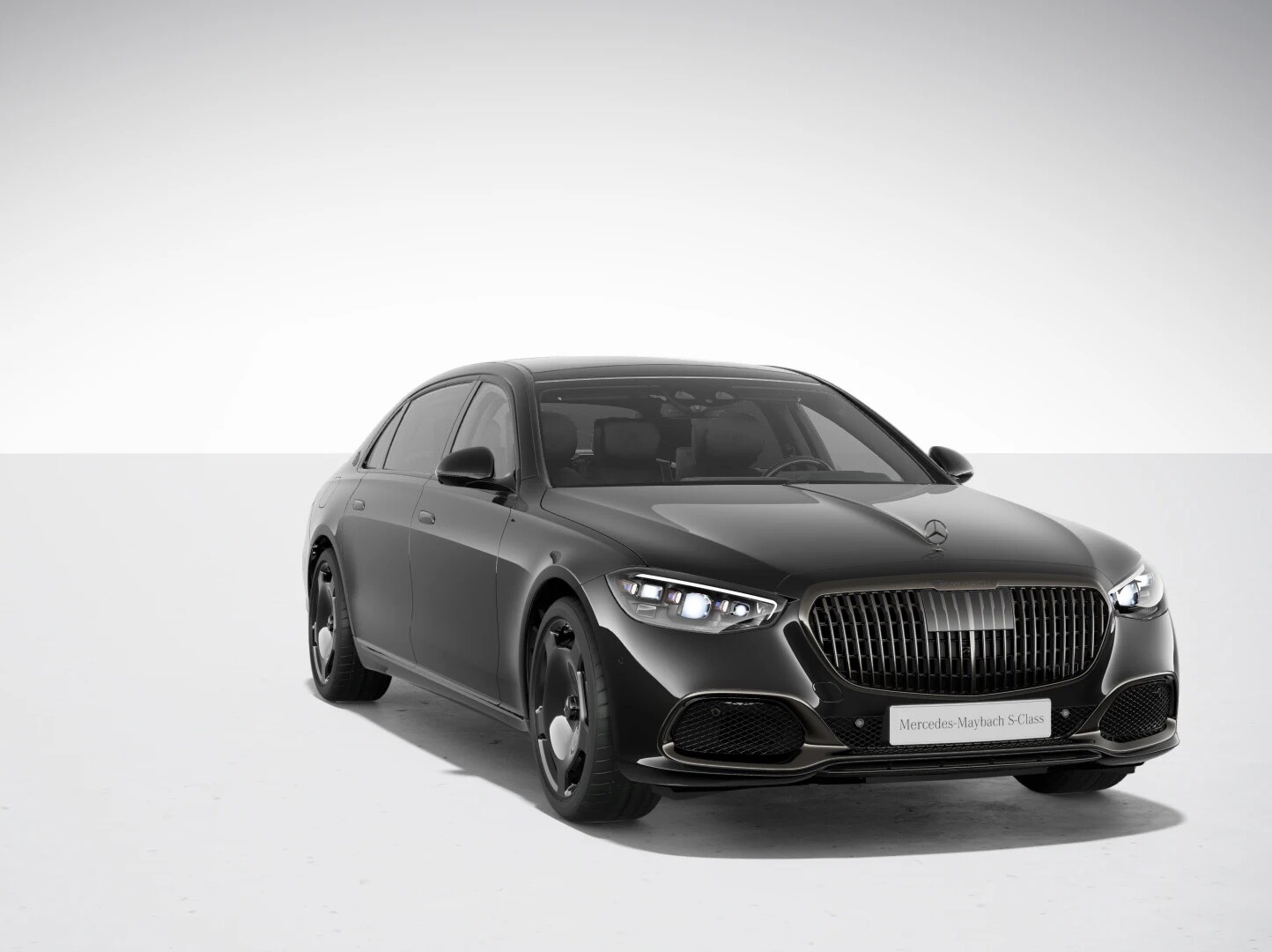 The image shows the exterior of the Mercedes-Maybach First Class