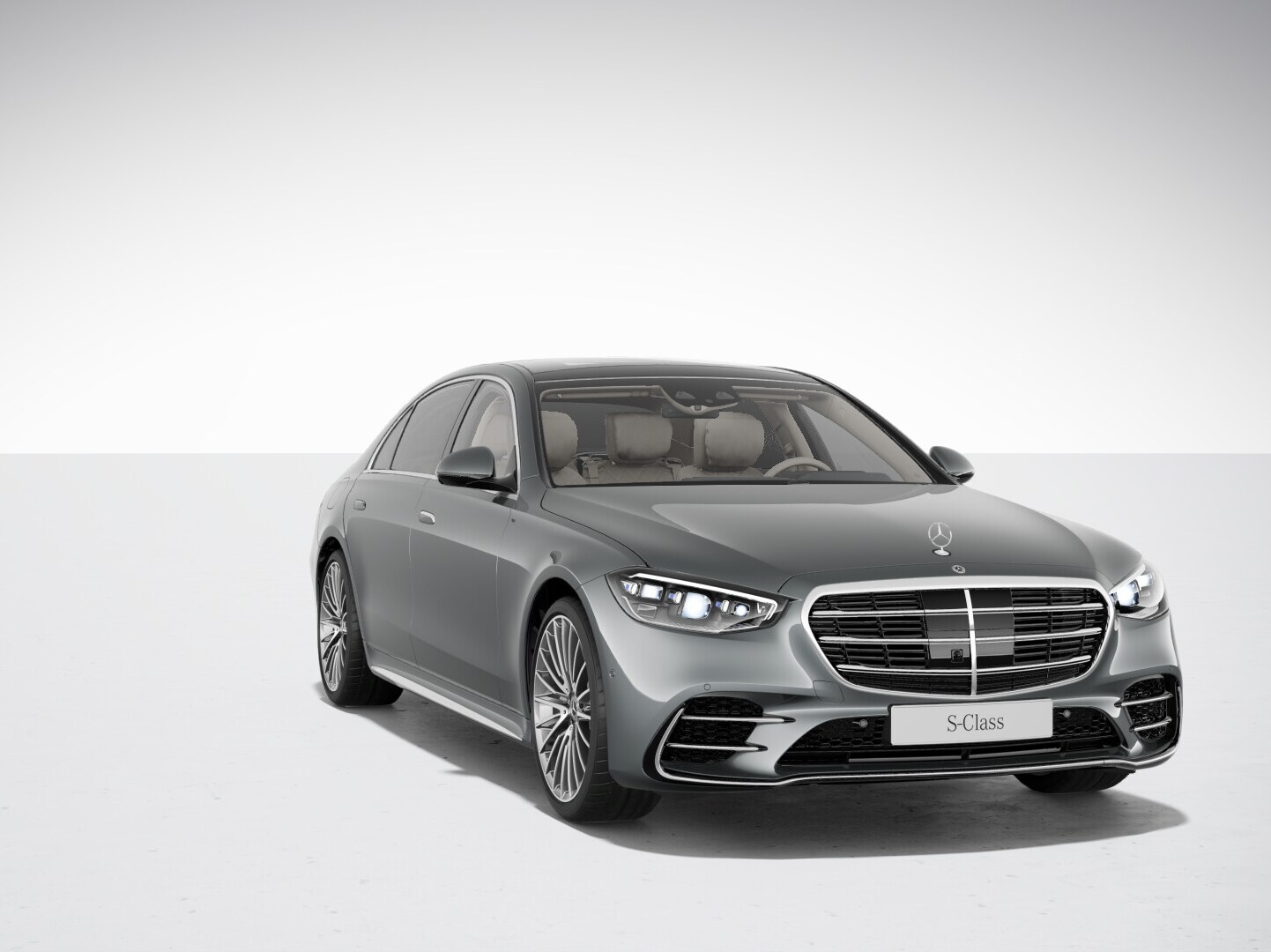 The exterior of the Mercedes-Benz S-Class Saloon with AMG Line.