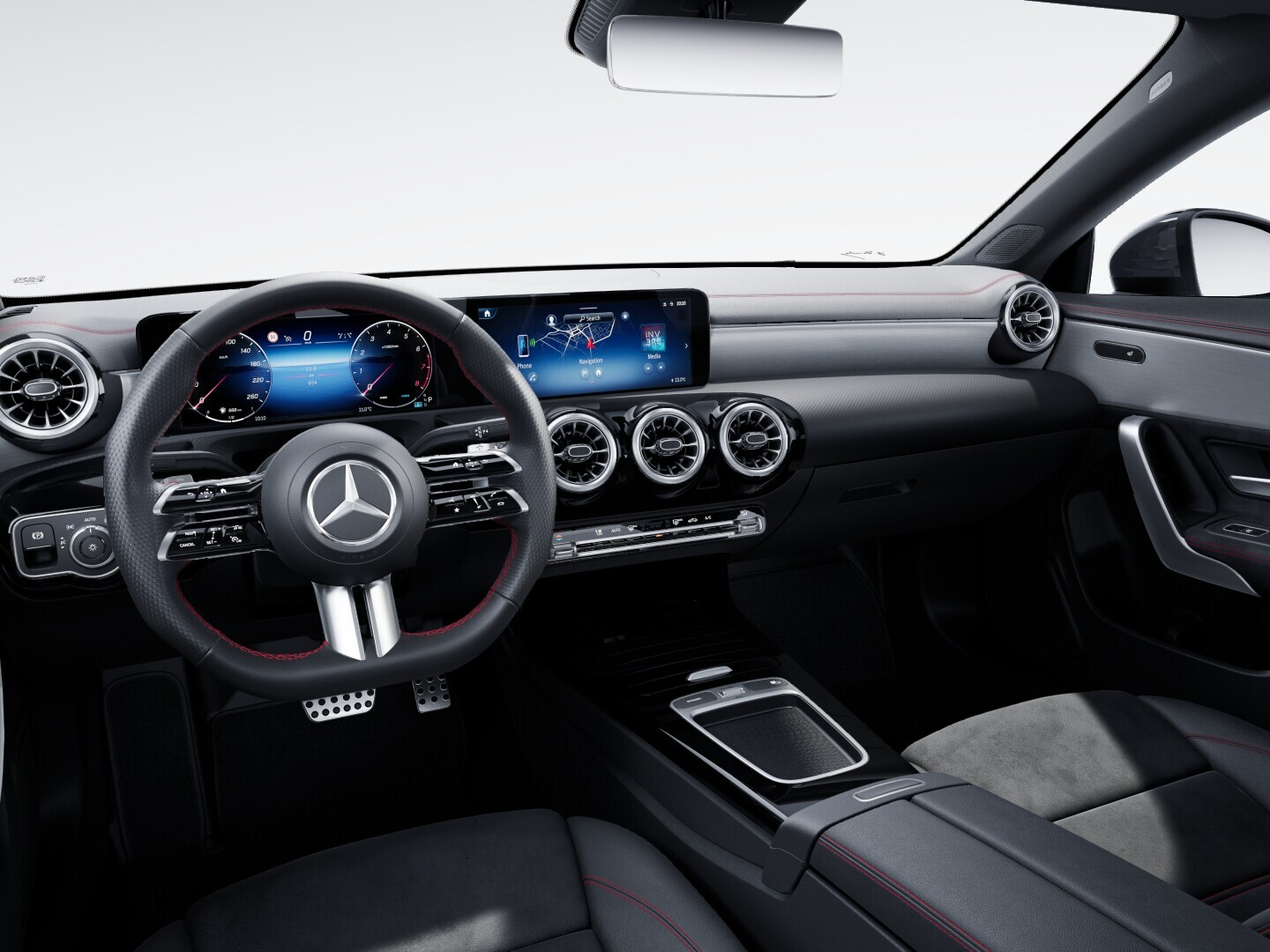 The new Mercedes-Benz CLA Shooting Brake with the Progressive equipment line interior.
