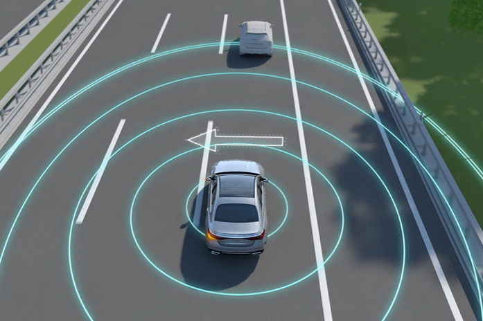 DRIVE PILOT | Mercedes-Benz Intelligent Drive The driver’s display of the Mercedes-Benz S-Class Saloon.