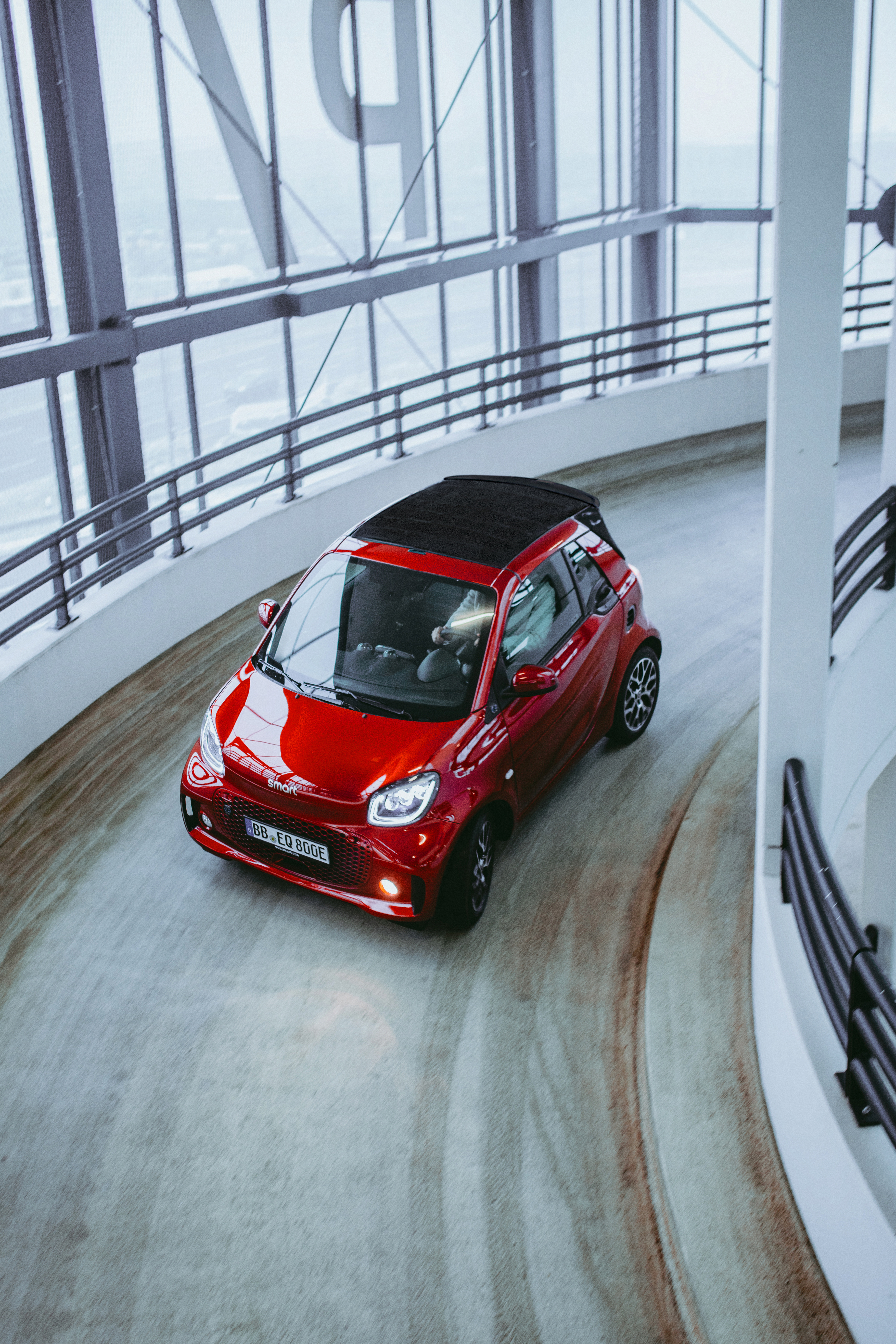 Red smart car Red smart car
