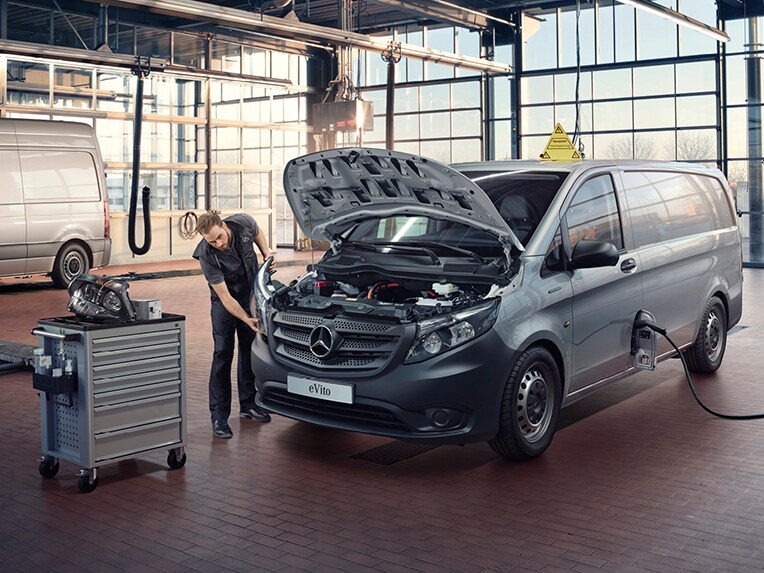 Electric van servicing