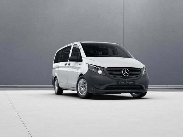 White Mercedes-Benz eVito Tourer van