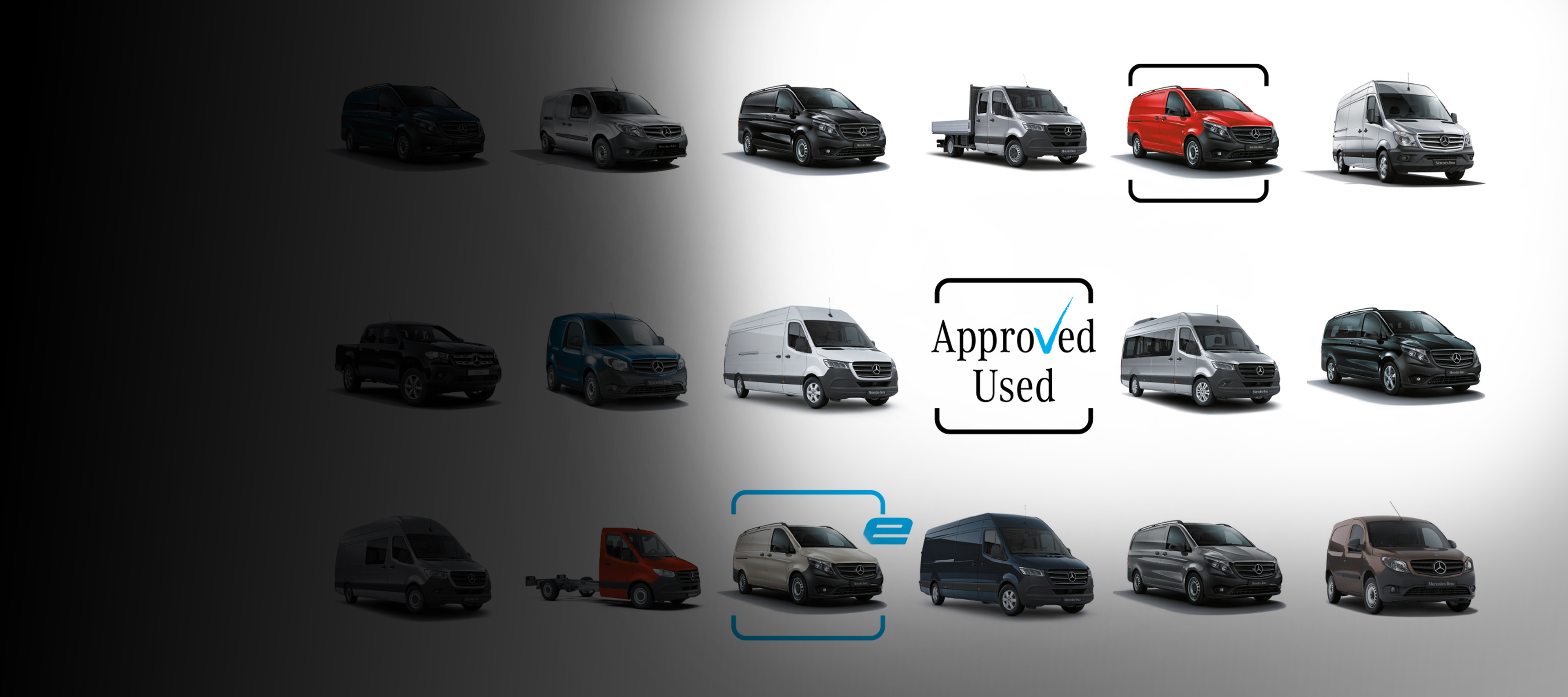 Aproved Used Commercial Vehicles | Mercedes-Benz Vans A selection of Mercedes-Benz Approved Used vans.